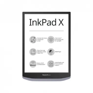 Máy đọc sách PocketBook InkPad X Metallic Grey